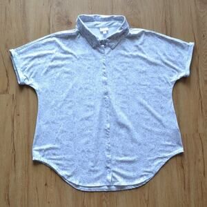 LuLaRoe Short Sleeve Button Down Shirt Top